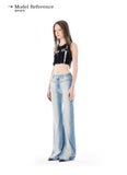 Rivet high waist washed jeans