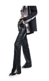 Constraint structure leather pants