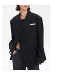 Irregular large silhouette suit