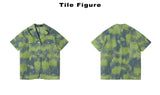 Tie dyed short sleeve loose shirt