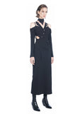 Irregular hollow out suspender dress