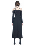 Irregular hollow out suspender dress