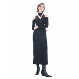 Irregular hollow out suspender dress