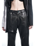 Constraint structure leather pants