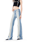 Rivet high waist washed jeans