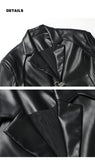 Pu detachable suit jacket