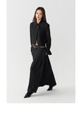 Black one button suit coat