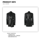 Pu detachable suit jacket