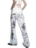 Printed jeans